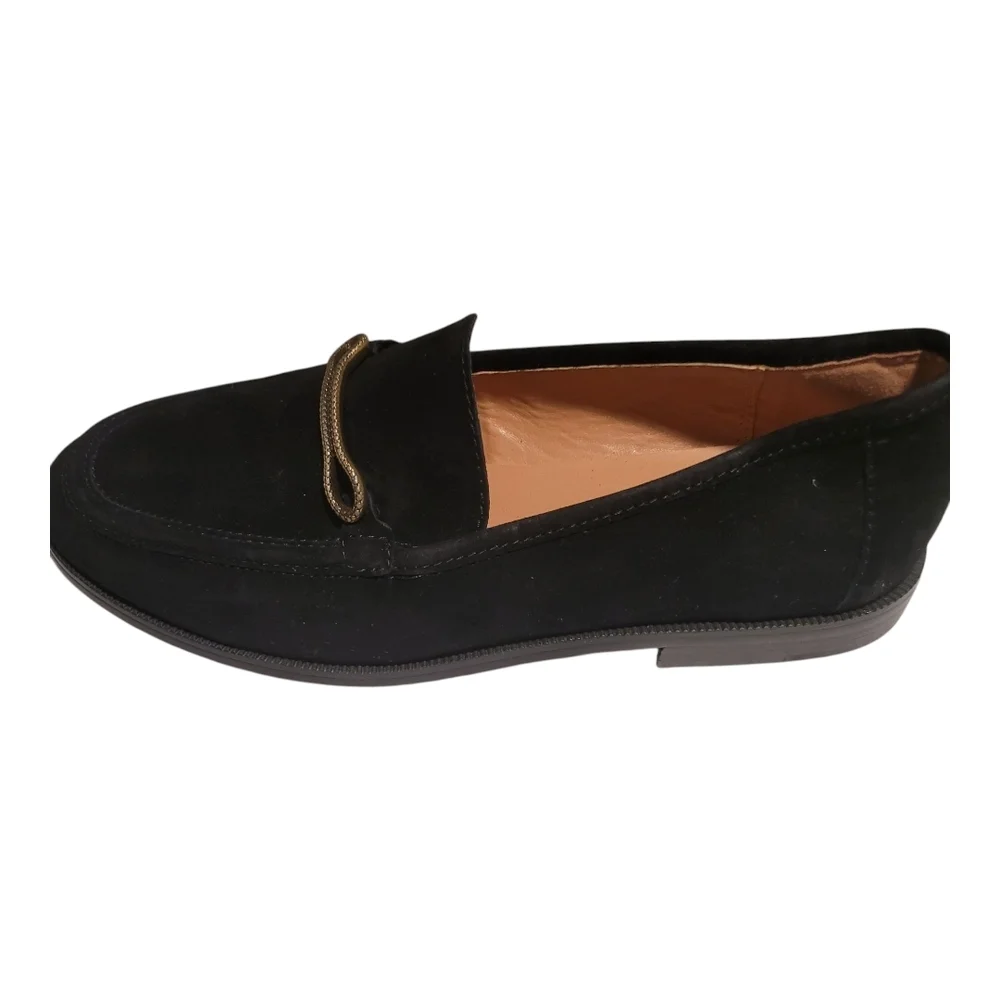 Joie Linita Black and Gold Slip-On Loafers with Textured Fabric Size 9.5 - Picture 3 of 9